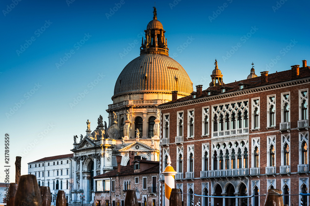 Traditional street view of old buildings in Venice, ITALY