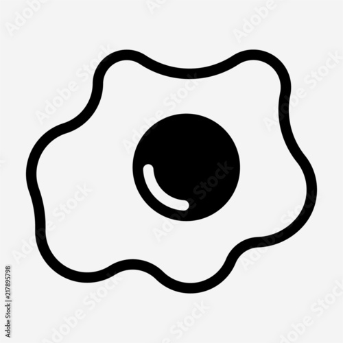 Glyph omelet pixel perfect vector icon