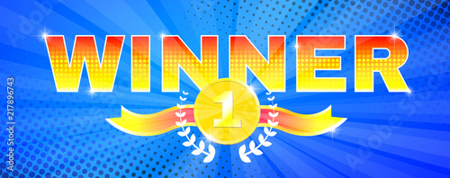 5948868 Bright colors banner winner theme