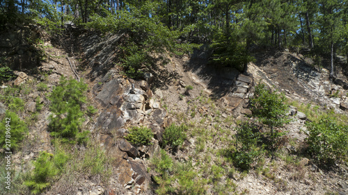 Rock layers, geology, Eastern Oklahoma Ouachita Mountains