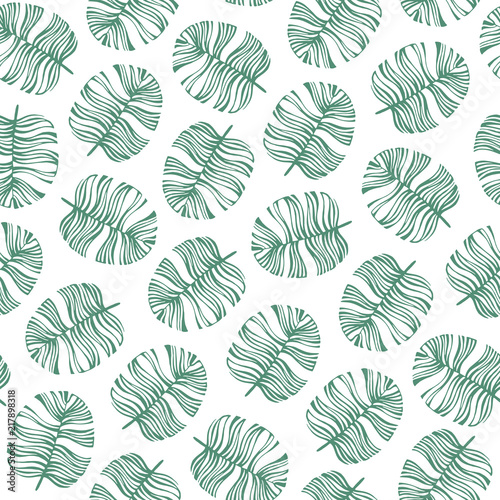 Seamless pattern with decorative leaves. Design for card  print  wallpaper.