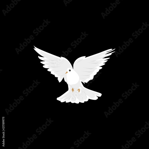 dove flying isolated icon