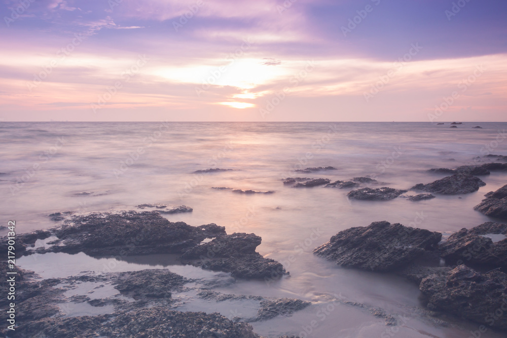 Long exposure landscape on the sea ,Thailand