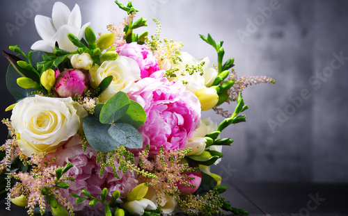 Composition with bouquet of...