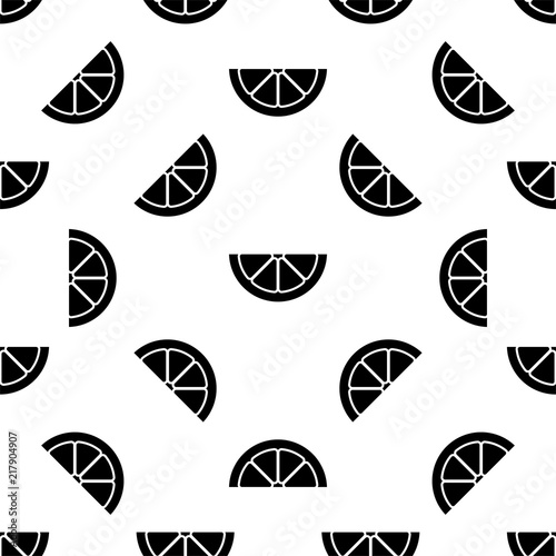 Lemon Fruit Slice Seamless Pattern