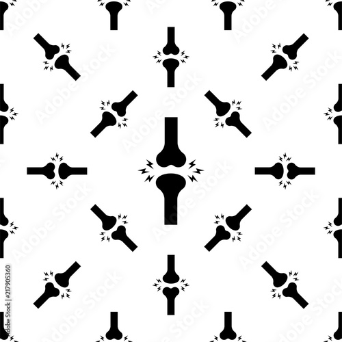 Human Bone Joint Pain Seamless Pattern