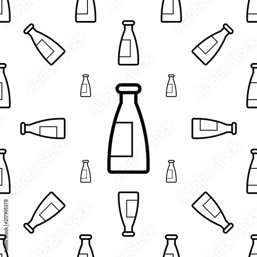Bottle Icon Seamless Pattern