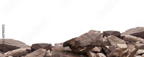 rock isolated on white background photo