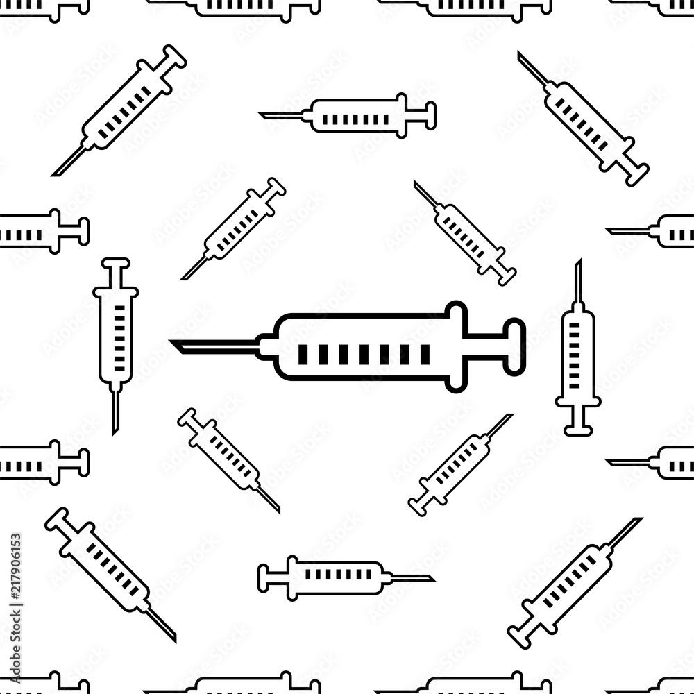 Syringe Icon Seamless Pattern Syringe Icon Seamless Pattern