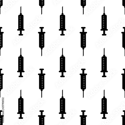 Syringe Icon Seamless Pattern