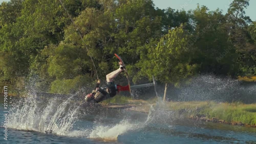 Sky ski fail camera rotation slow motion Sky ski fail camera rotation slow motion