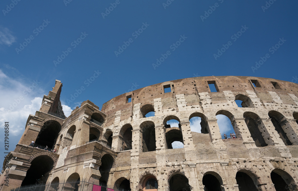 Fototapeta premium Rome,Italy-July 27, 2018: Colosseum or Coliseum in Rome
