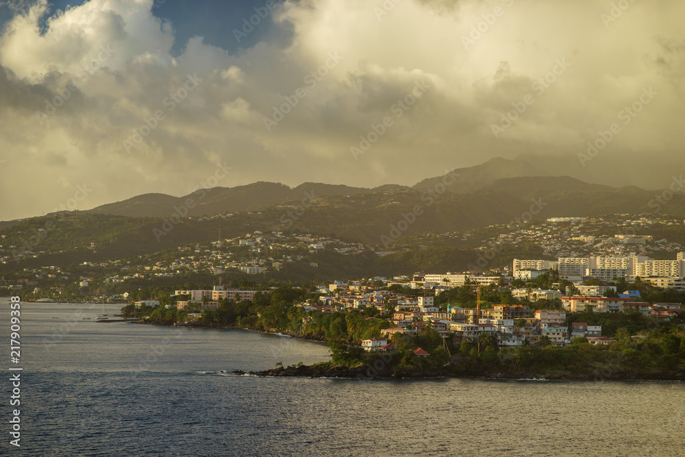 View of the city and coast of FORT-DE-FRANCE, MARTINIQUE