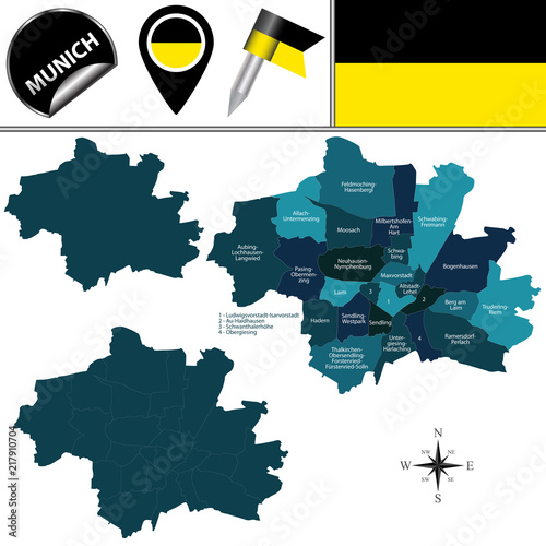 Map of Munich, Germany