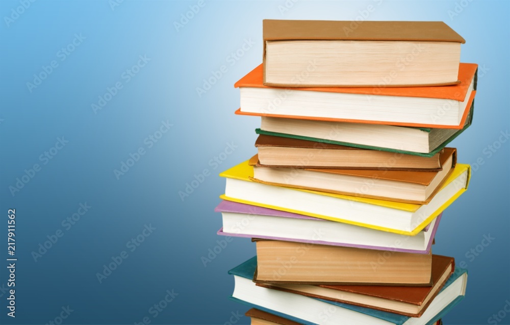 Collection of old books on background Collection of old books on background