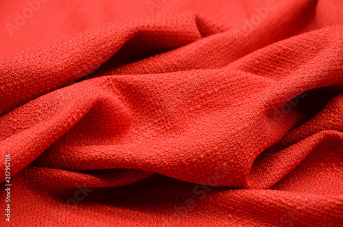 Jacquard, a cloth of red color photo