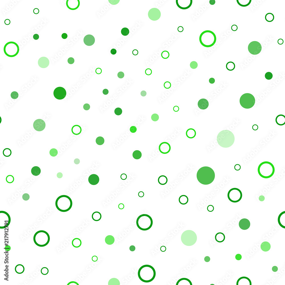 Light Green vector seamless texture with disks.