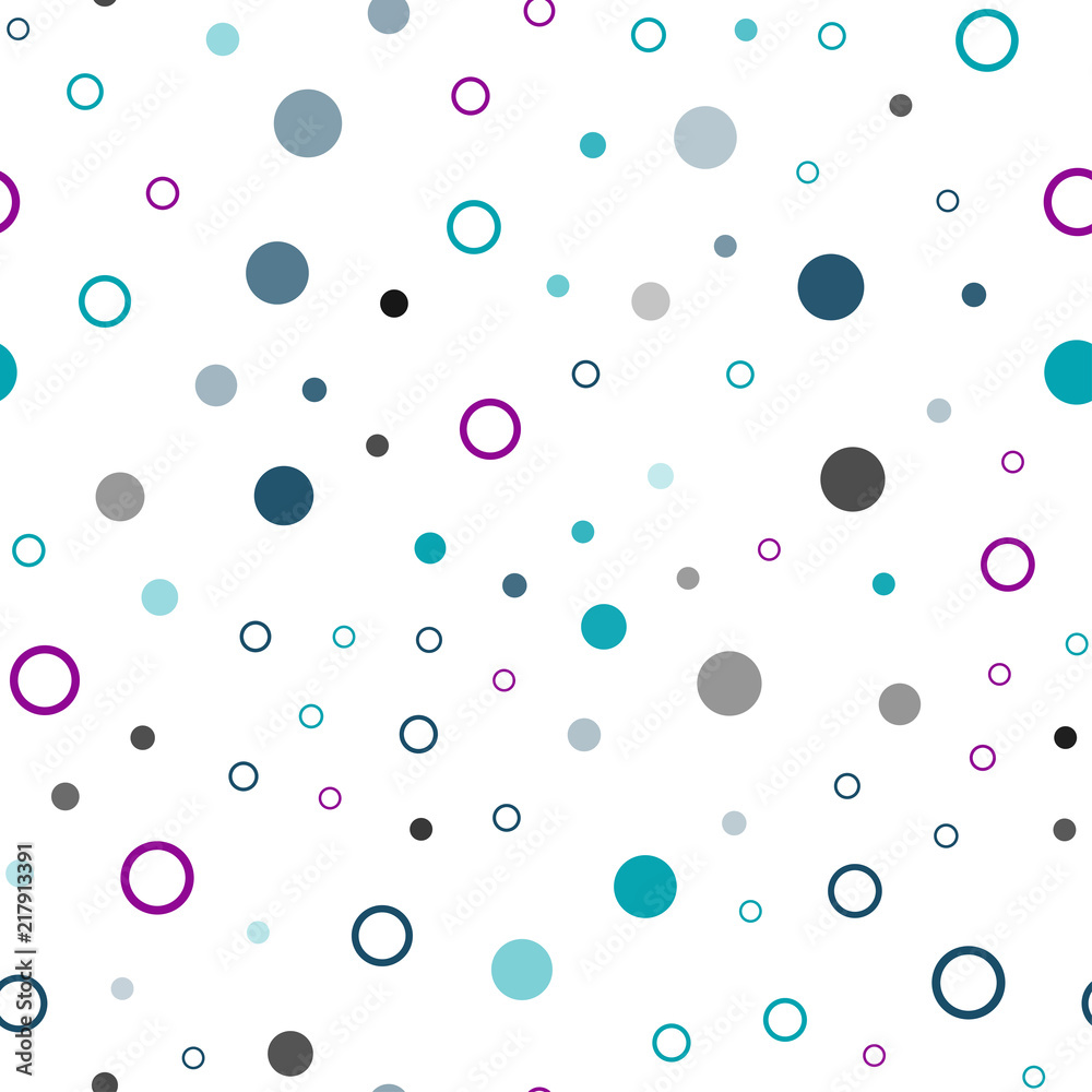 Dark Multicolor vector seamless layout with circle shapes.