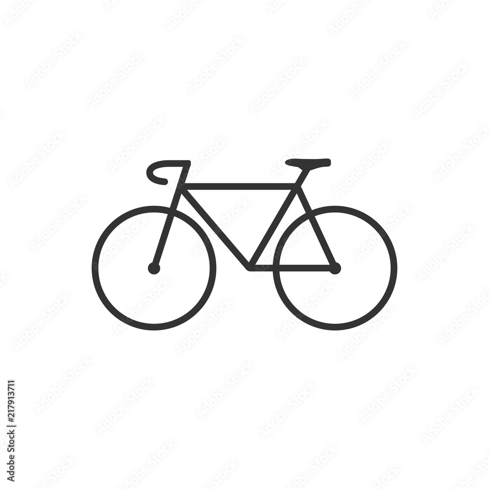 Obraz premium Bicycle icon. Vector illustration, flat design.