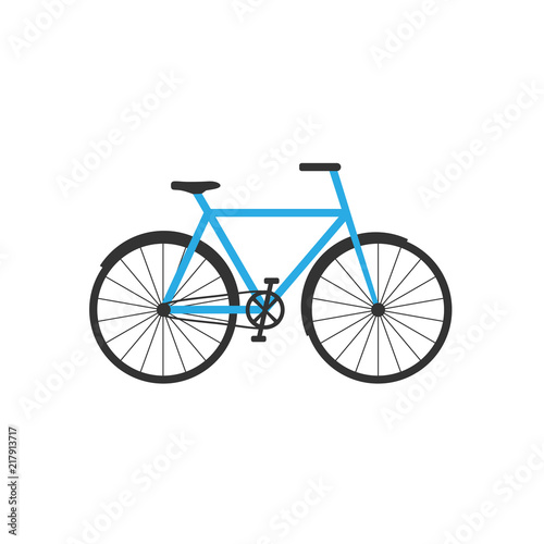 Bicycle icon. Vector illustration, flat design.