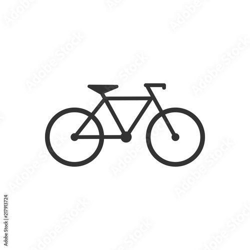 Bicycle icon. Vector illustration, flat design.