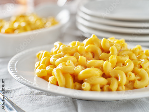 tasty mac and cheese on plate