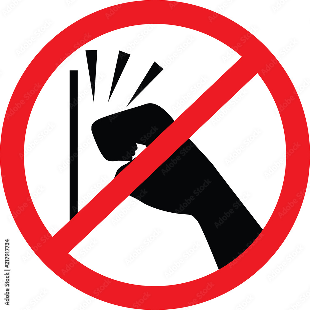 Do not knock the door. Stock Illustration Adobe Stock