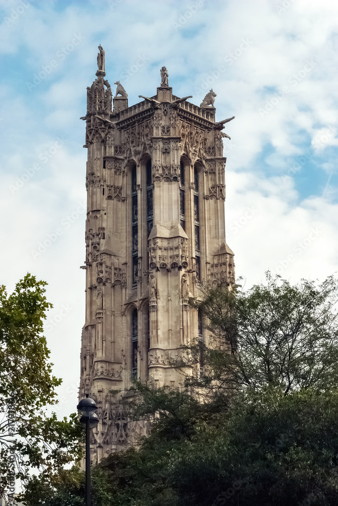 Fototapeta premium Tower of Saint-Jacques in Paris.
