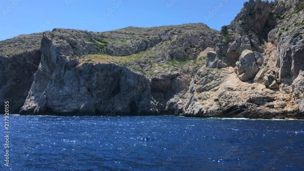 Beautiful views of the coast sailing through the sea