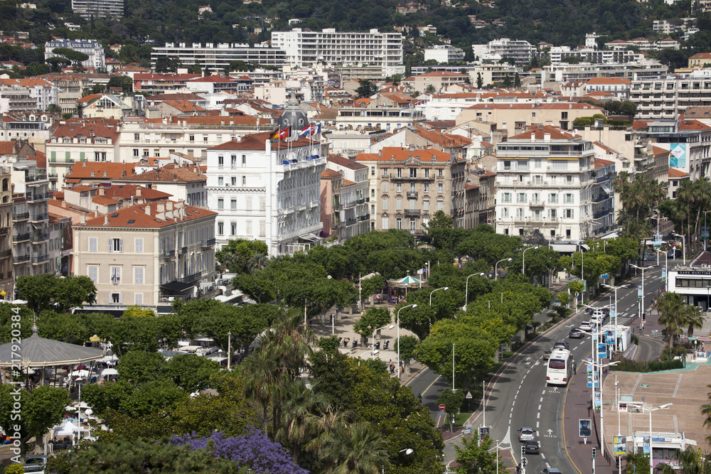 Francia, Cannes, la città vista dalla collina di Suquet.