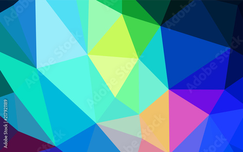 Light Blue  Green vector gradient triangles texture.