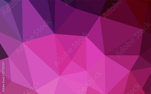 Dark Pink vector polygonal pattern.