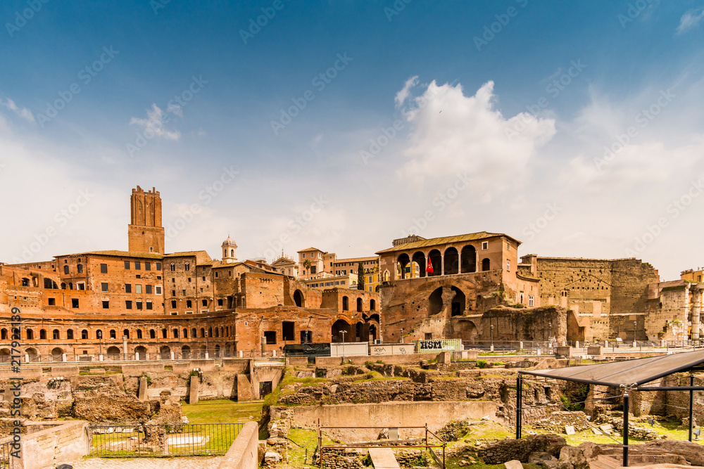 The Forum Roman in Rome. Roman ruins in Rome, Italy