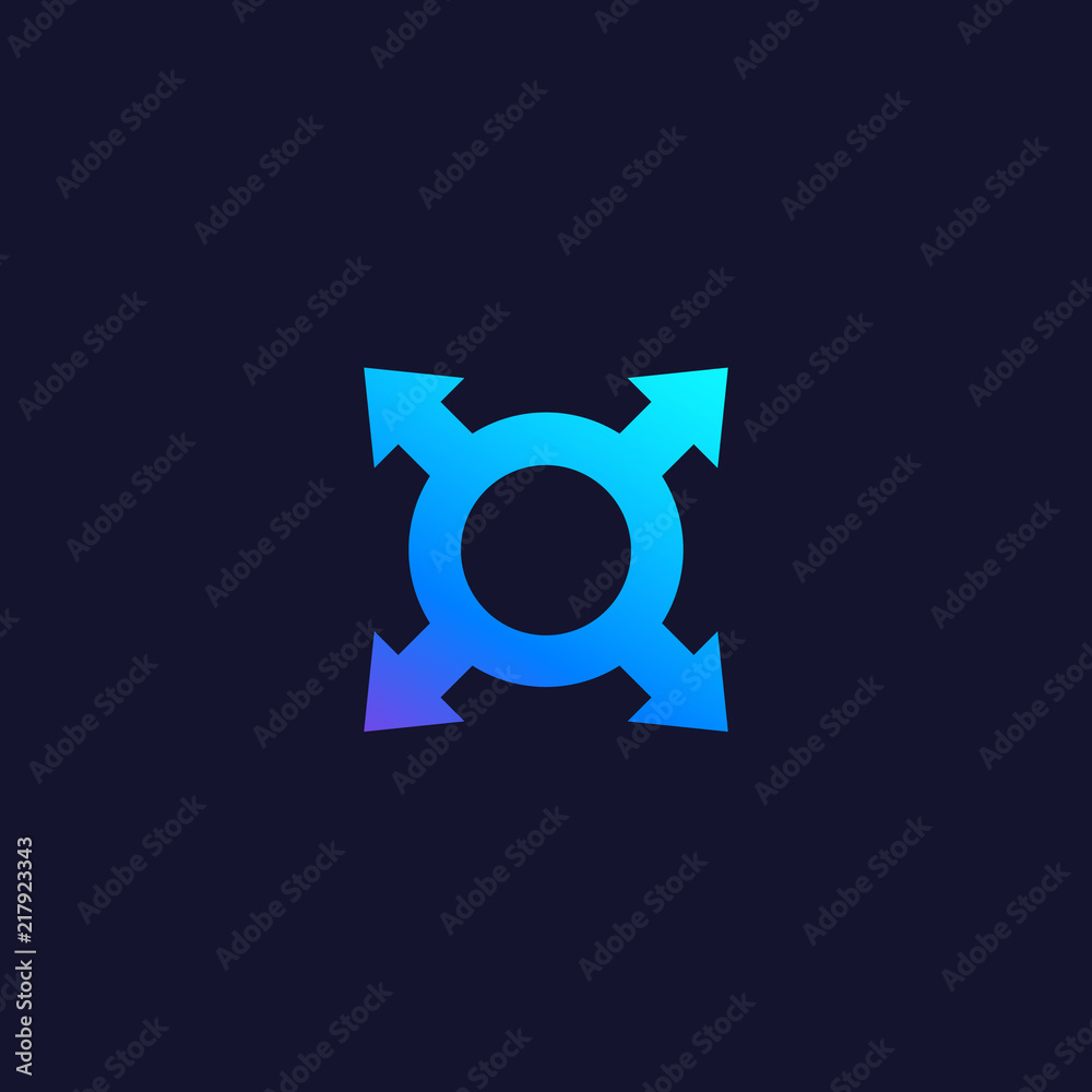 expand vector icon with arrows expand vector icon with arrows