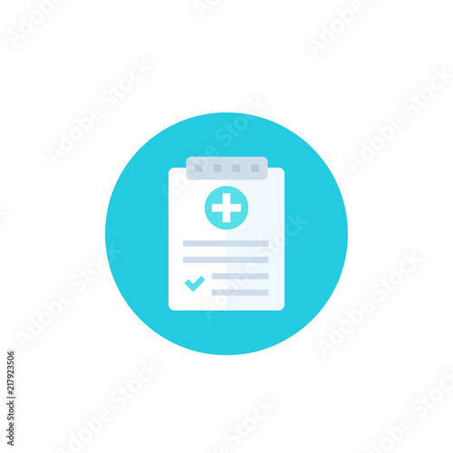 medical report, test vector icon