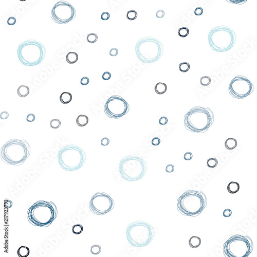Dark BLUE vector seamless layout with circle shapes.