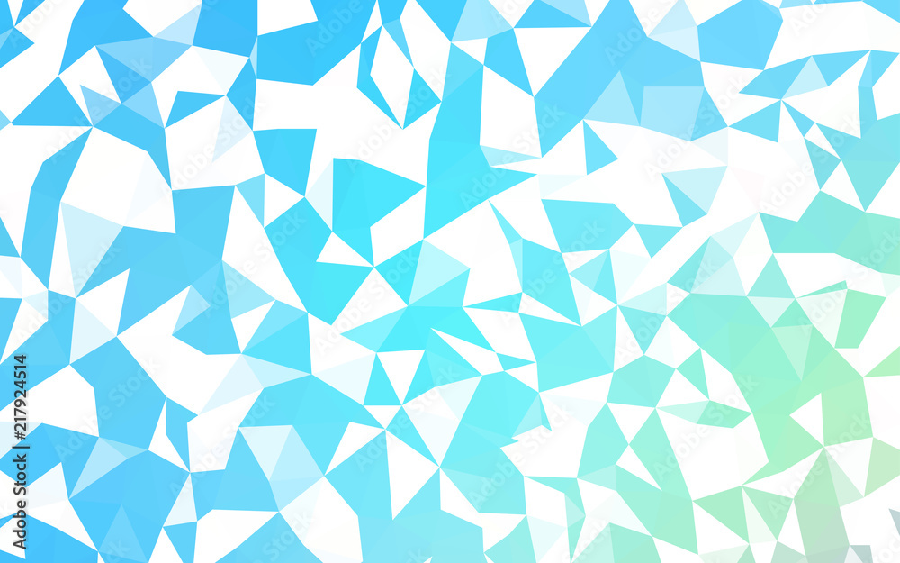 Fototapeta Light Blue, Green vector polygon abstract layout.