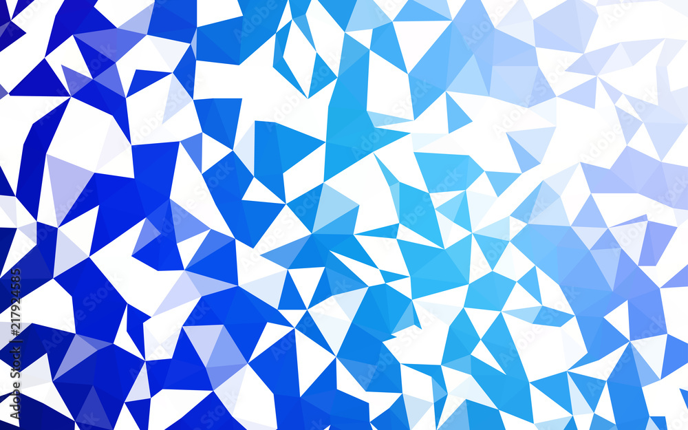 Light BLUE vector triangle mosaic cover. Light BLUE vector triangle mosaic cover.