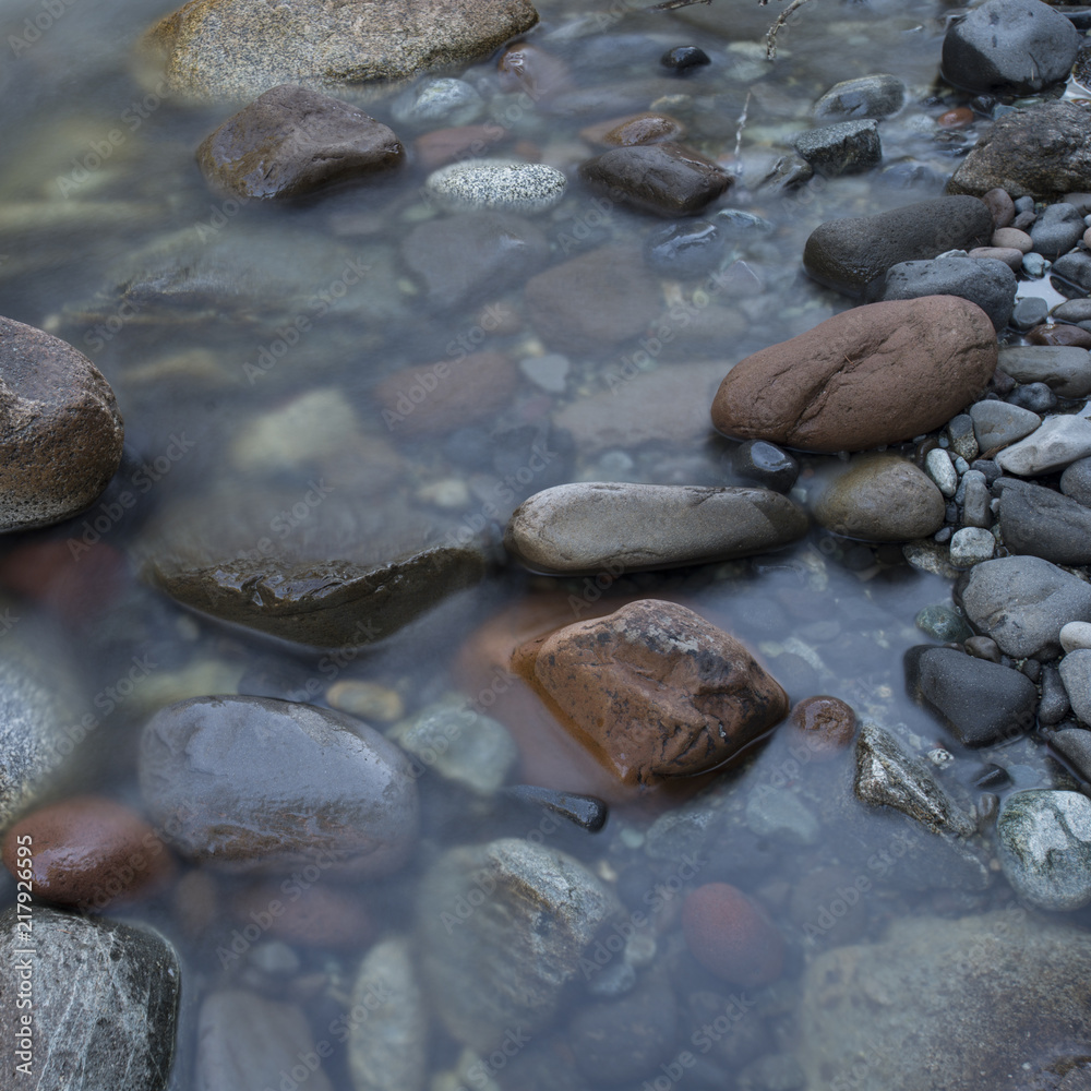 Rocks in water, Whistler, British Columbia, Canada