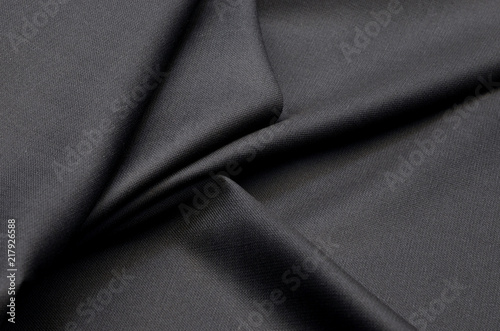 Cuadro en lienzo Fabric suit black stretch out of wool
