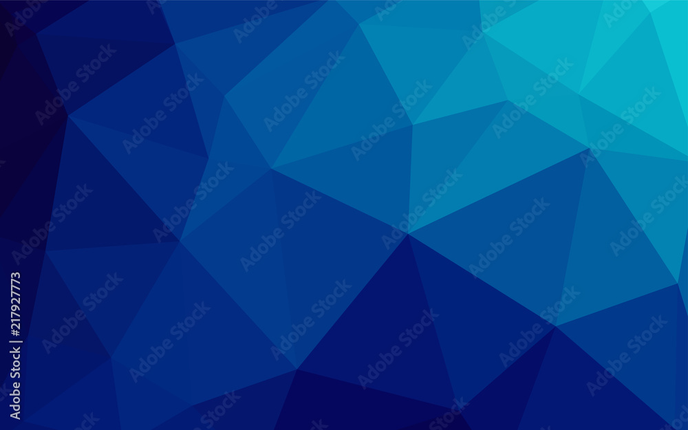 Fototapeta premium Dark BLUE vector low poly cover.