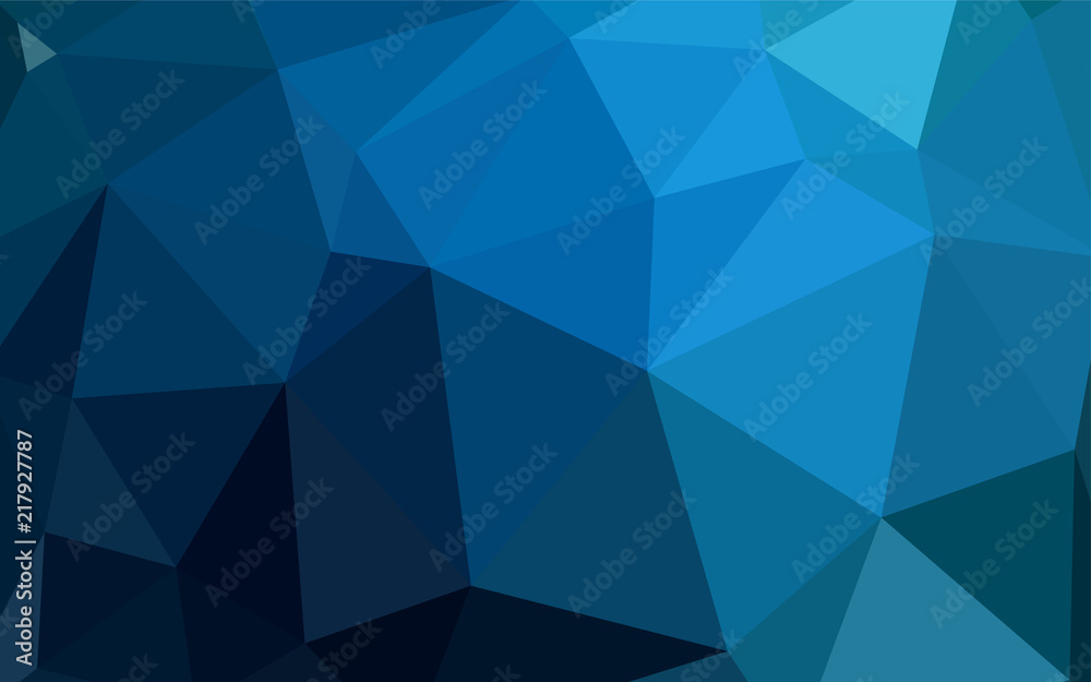Dark BLUE vector triangle mosaic cover. Dark BLUE vector triangle mosaic cover.