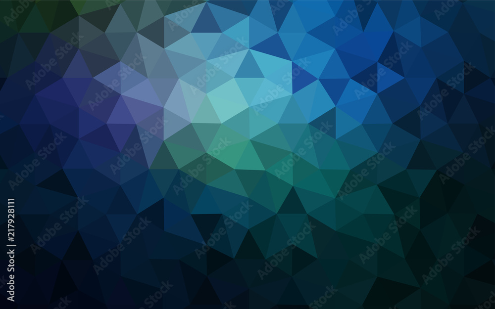 Obraz premium Dark BLUE vector abstract polygonal pattern.