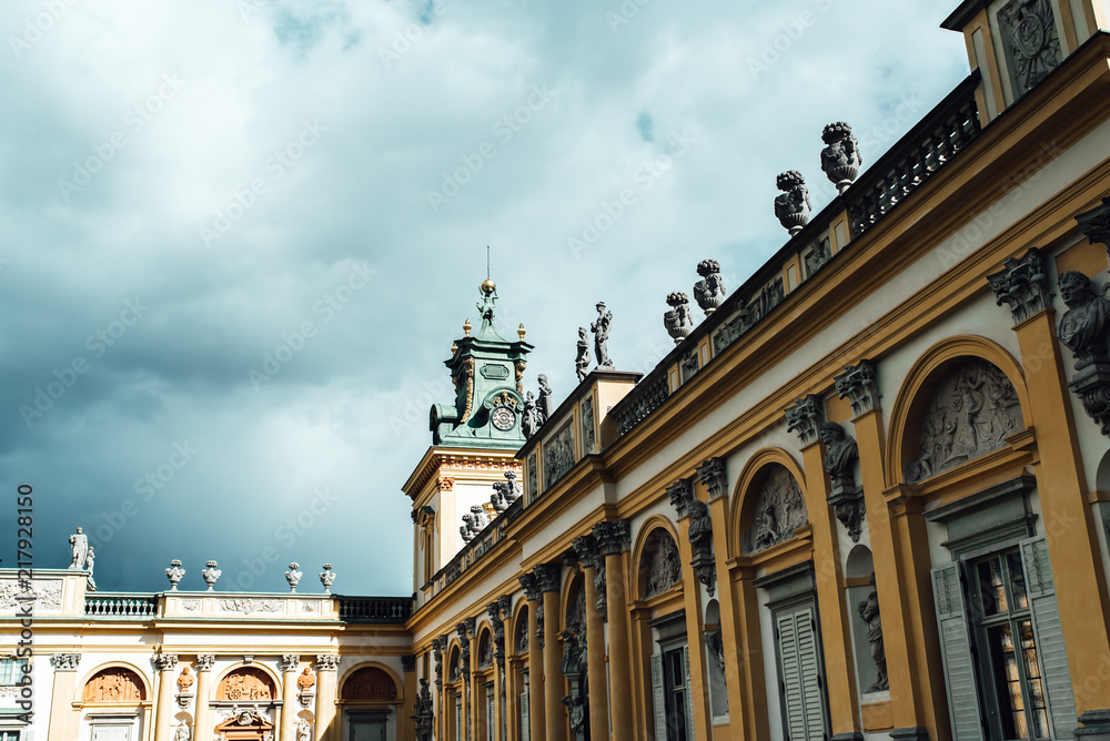 Obraz premium Old antique palace Wilanow in Warsaw