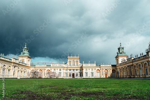 Old antique palace Wilanow in Warsaw