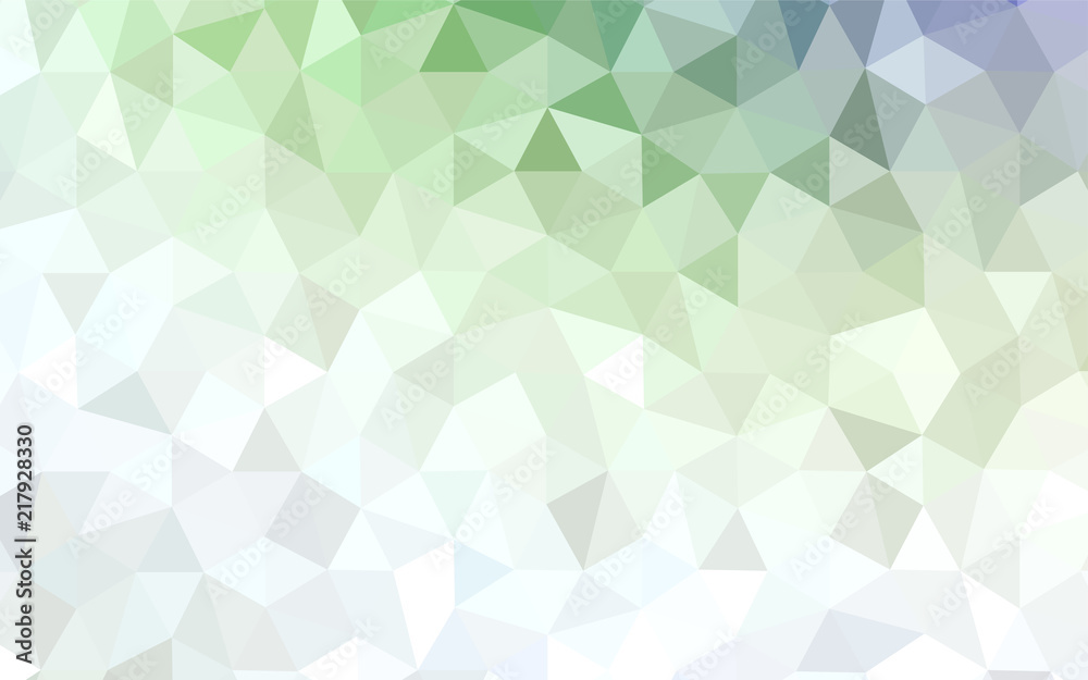 Light Green vector gradient triangles template.