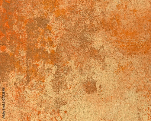 Dried old wall. Stained wall. Old grunge background.