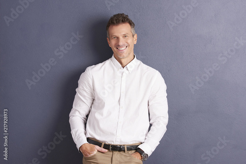Confident middle aged man portrait photo