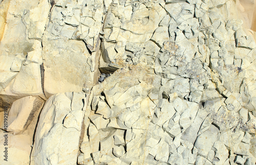 Fototapeta premium The texture of a fractured stone closeup