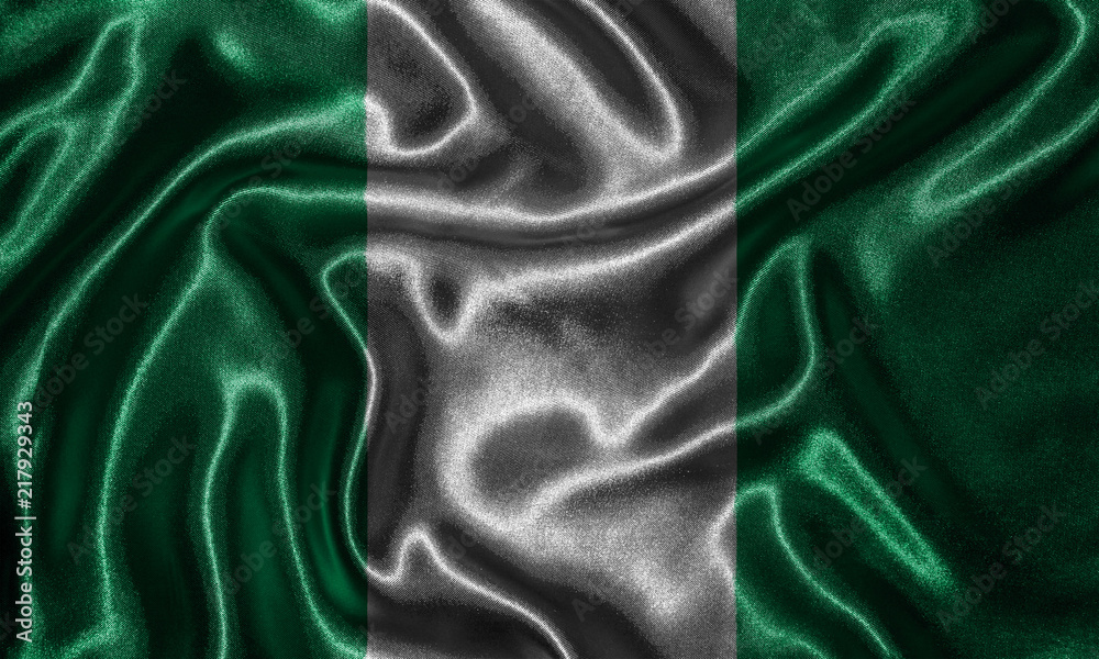 Wallpaper by Nigeria flag and waving flag by fabric.